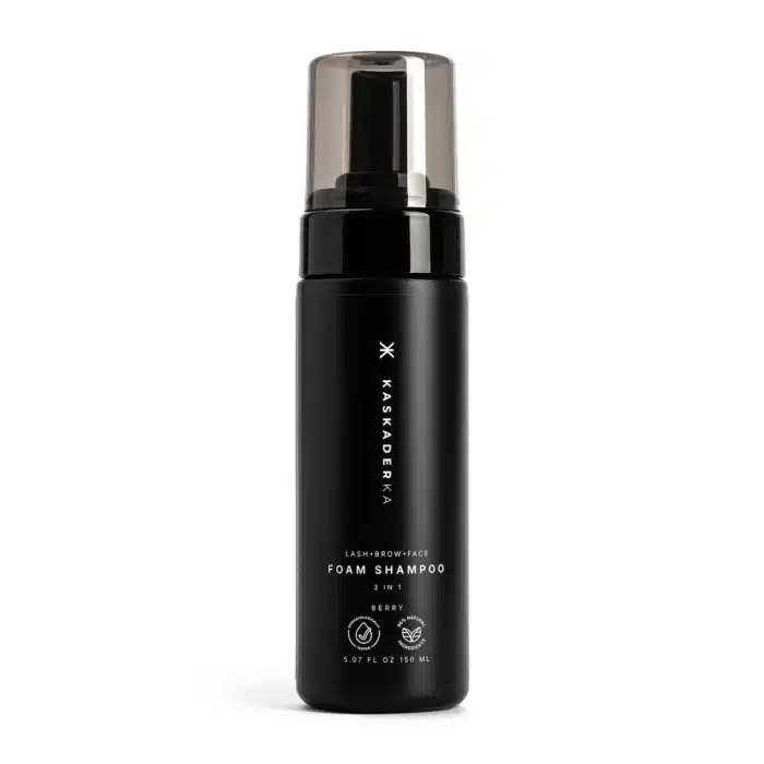 Kaskaderka Foam Shampoo 3 in 1 da 150 ml, detergente per ciglia e sopracciglia e pre-trattamento per extension e laminazione ciglia